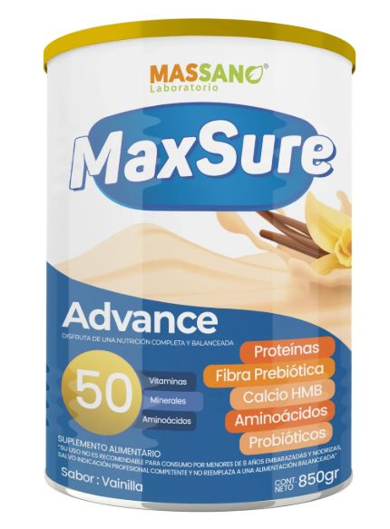 Maxisure advance vainilla 850 gramos Massano